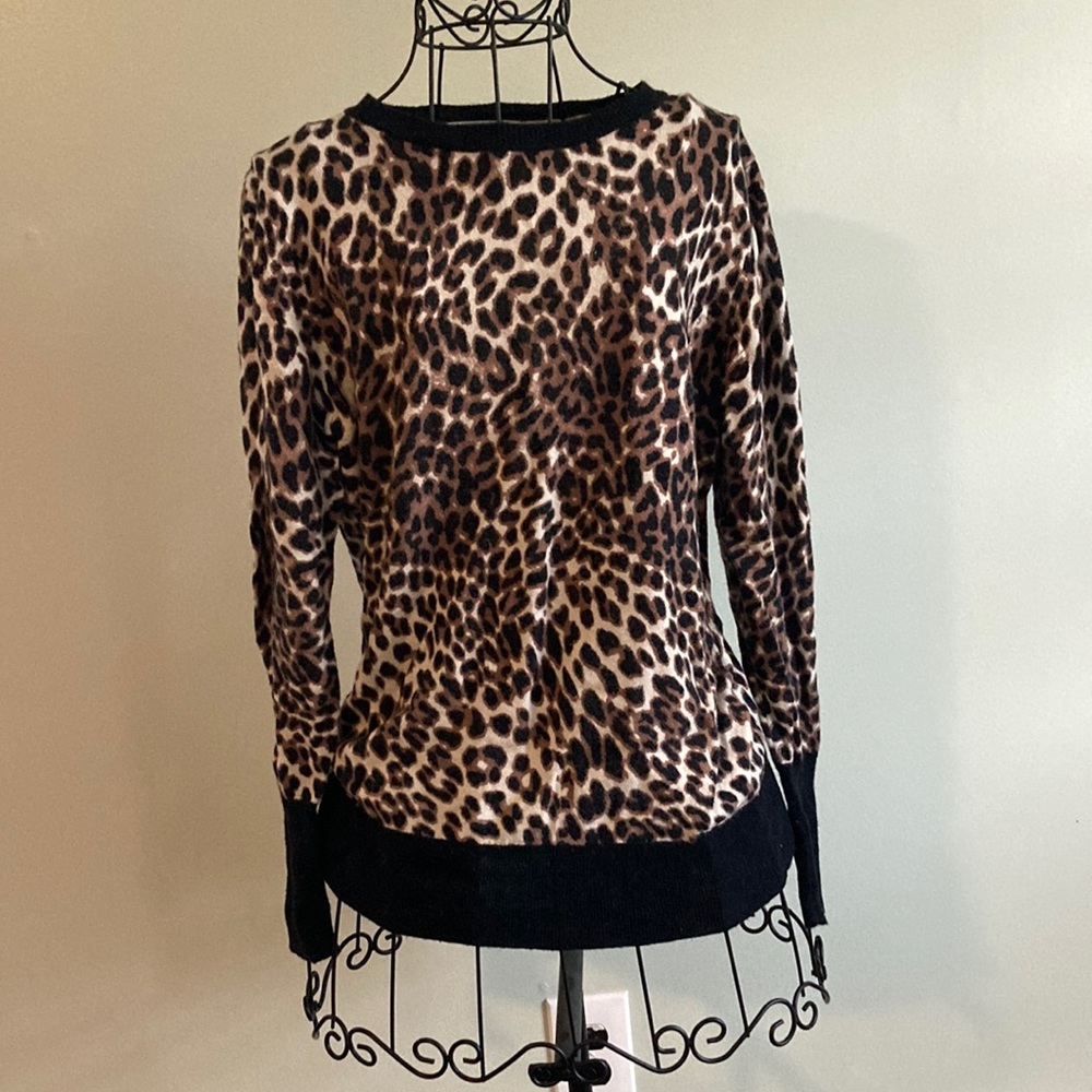 Leopard/cheetah print Worthington sweater